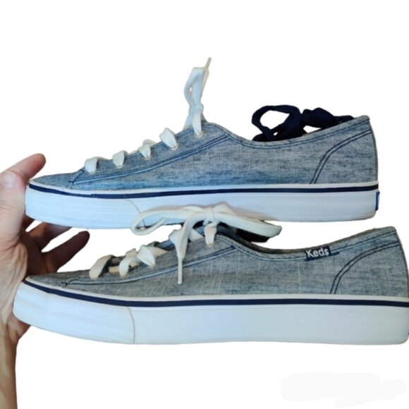 Keds Surfer Classic Chambray Sneaker EUC sz 8.5 US - Picture 14 of 16